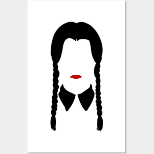 og wednesday addams outline Posters and Art